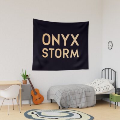 Onyx Storm Logo Gold Tapestry